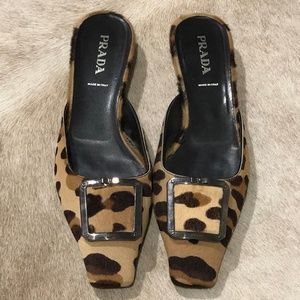 PRADA Leopard Mule Size 38